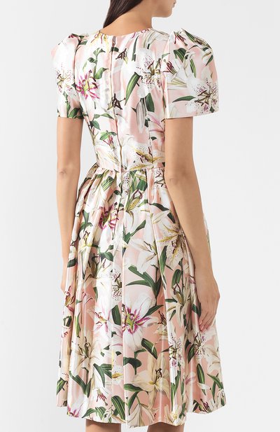 Шелковое платье DOLCE & GABBANA светло-розового цвета по цене 309000 руб., арт. F6E3RT/HS149, фото 4 Шелковое платье DOLCE & GABBANA, арт. F6E3RT/HS149, фото 4