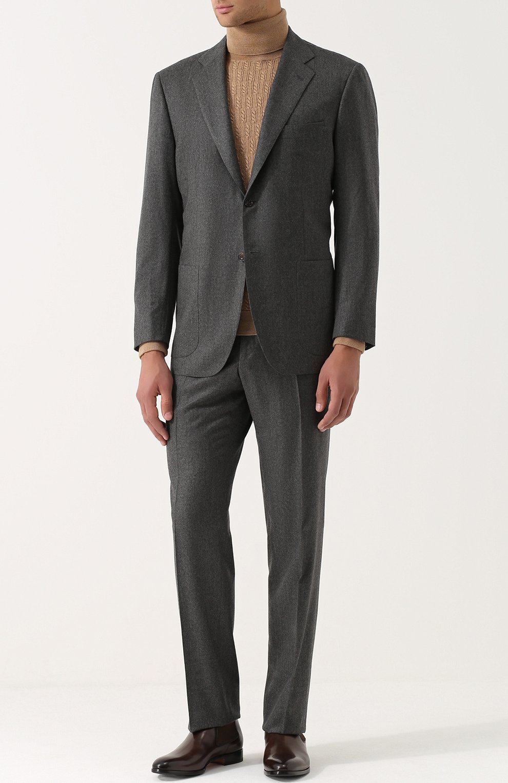 Кашемировый костюм с пиджаком на двух пуговицах KITON, арт. UA81K01P45, фото 1