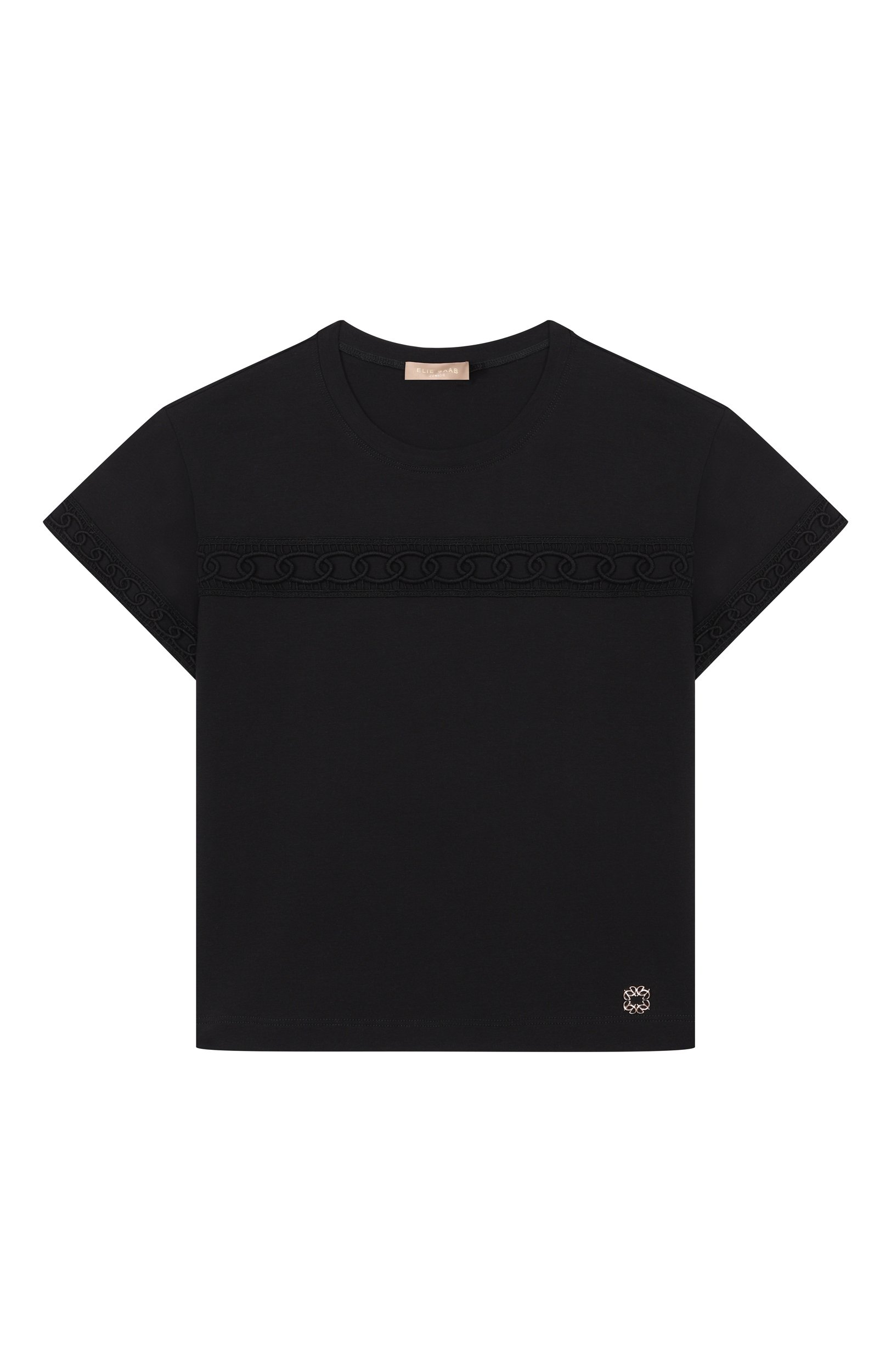 Хлопковая футболка ELIE SAAB KIDS, арт. EFTS027/TS0059_001, фото 1