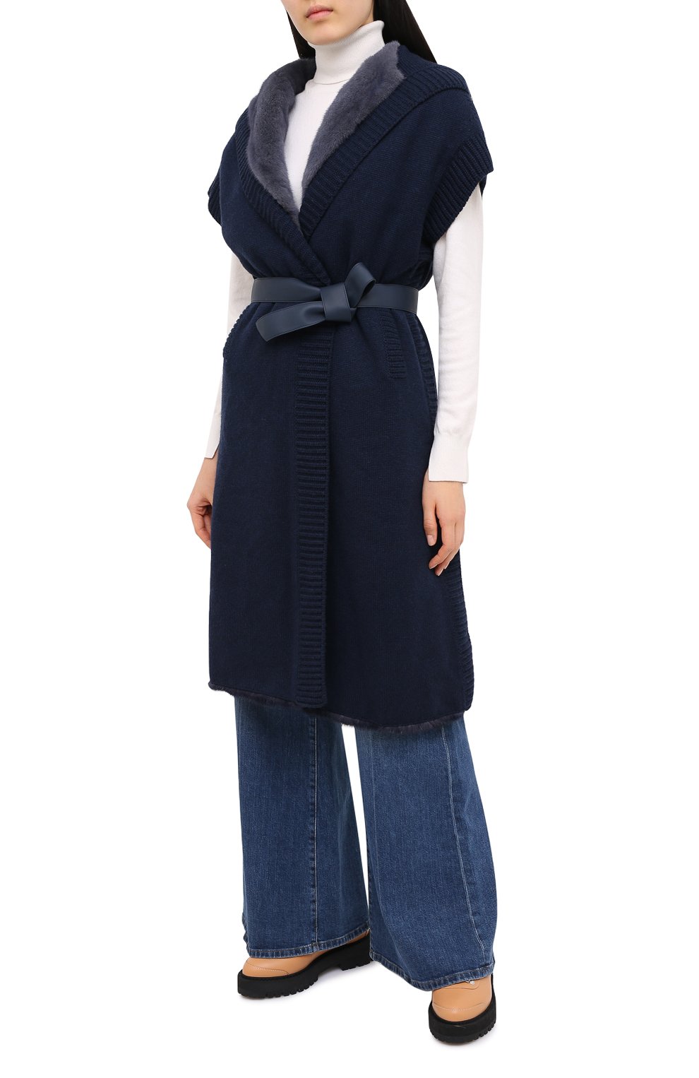 Пальто с мехом норки LORO PIANA, арт. FAG3852, фото 6