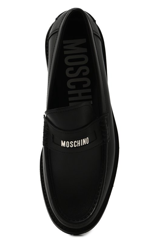 фото Кожаные пенни-лоферы moschino