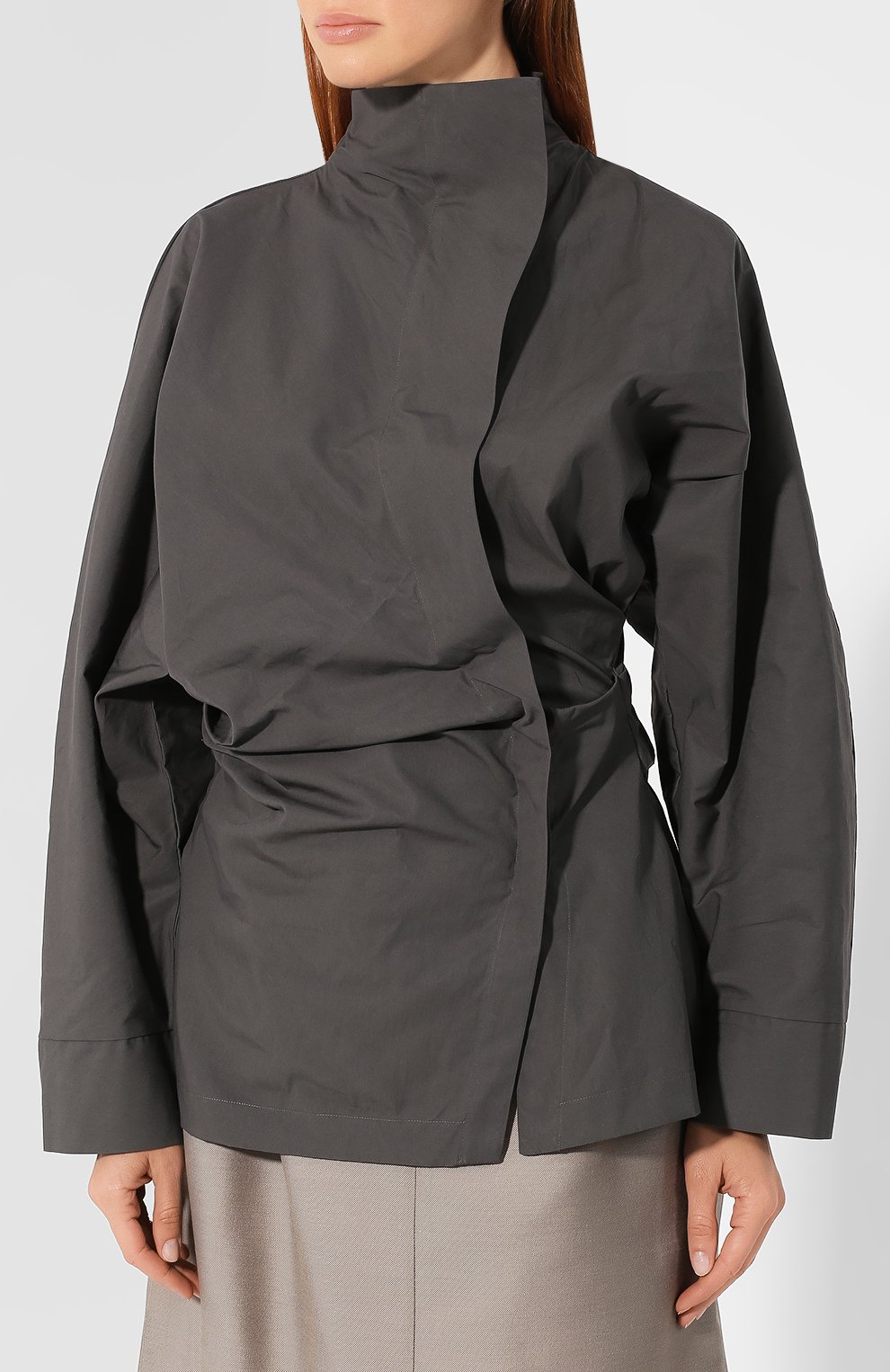 Хлопковая рубашка ACNE STUDIOS темно-серого цвета по цене 52650 руб., арт. AC0173, фото 3 Хлопковая рубашка ACNE STUDIOS, арт. AC0173, фото 3