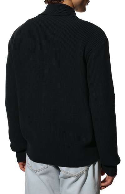 Кардиган из хлопка и кашемира BOSS темно-синего цвета по цене 24800 руб., арт. 50467955, фото 4 Кардиган из хлопка и кашемира BOSS, арт. 50467955, фото 4