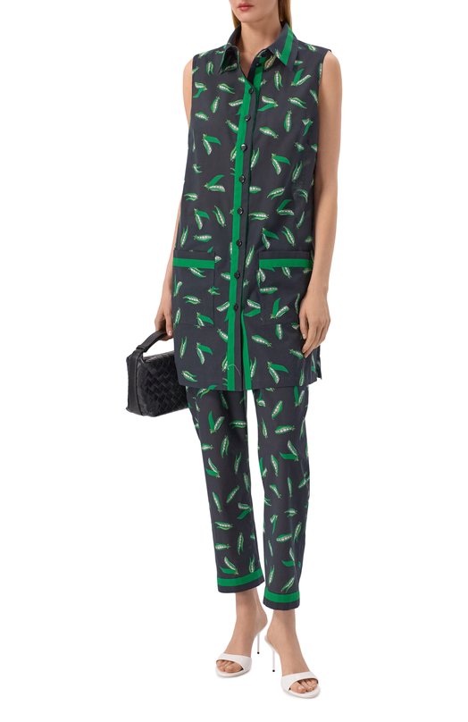 Хлопковая рубашка YANINA T-3133A Чёрный  T-3133A Фото 2