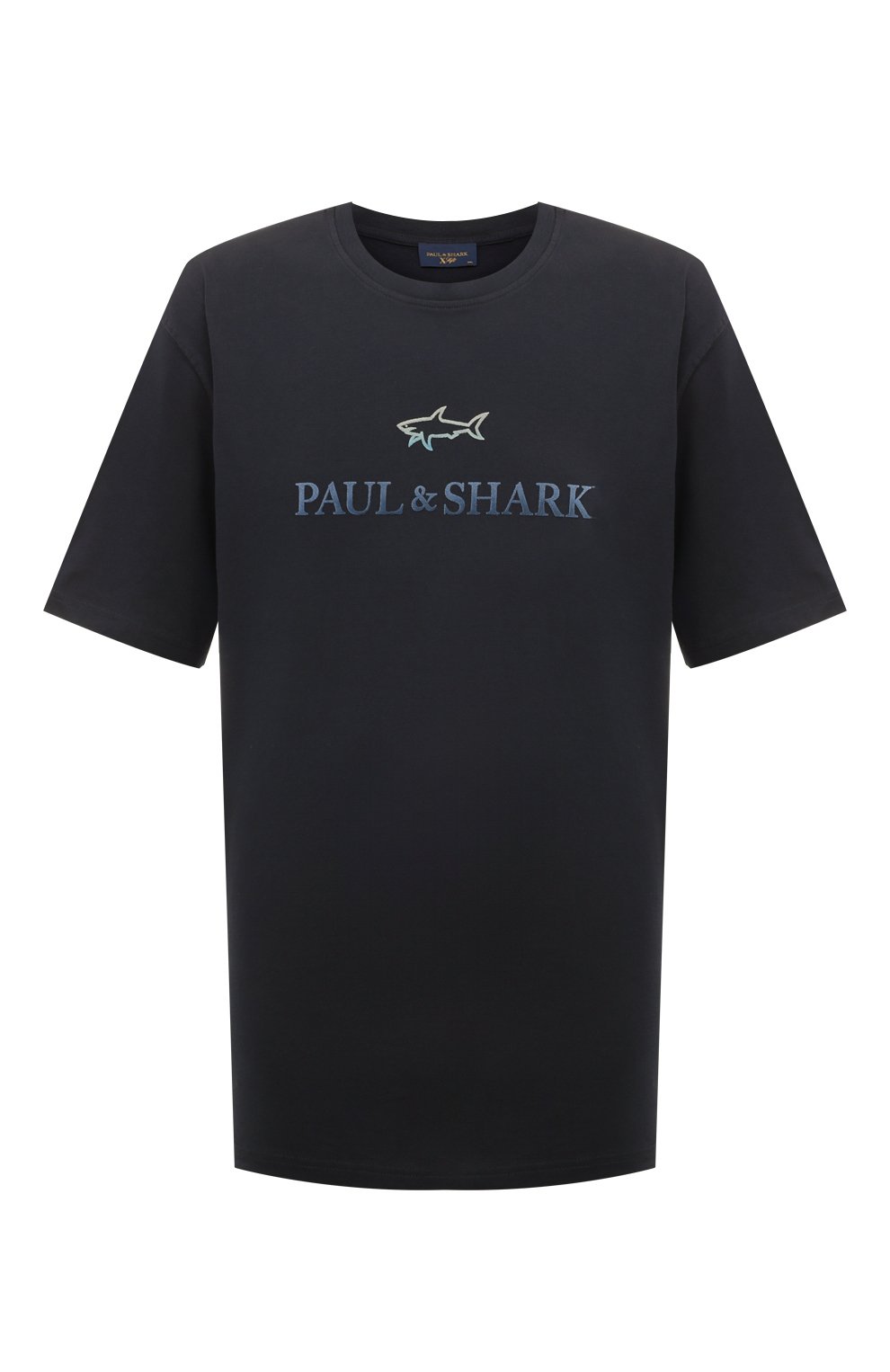Хлопковая футболка PAUL&SHARK темно-синего цвета по цене 19150 руб., арт. 14311604/3XL, фото 1 Хлопковая футболка PAUL&SHARK, арт. 14311604/3XL, фото 1