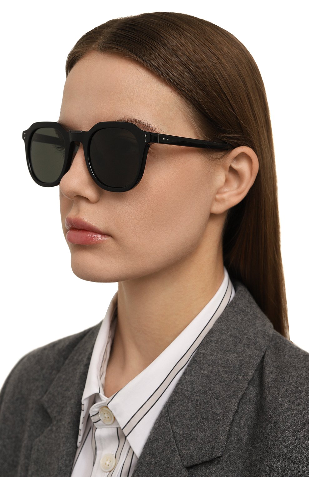 Солнцезащитные очки LINDA FARROW черного цвета по цене 73650 руб., арт. LFL1103C13 SUN, фото 2 Солнцезащитные очки LINDA FARROW, арт. LFL1103C13 SUN, фото 2