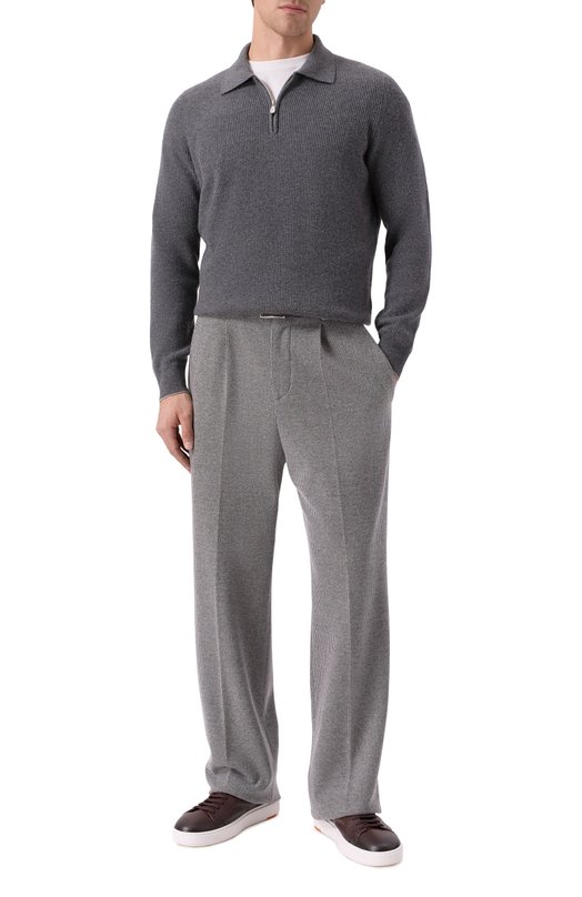 Брюки из хлопка и кашемира MVST M25.1PM.T014/D0NDI Серый  M25.1PM.T014/D0NDI Фото 2