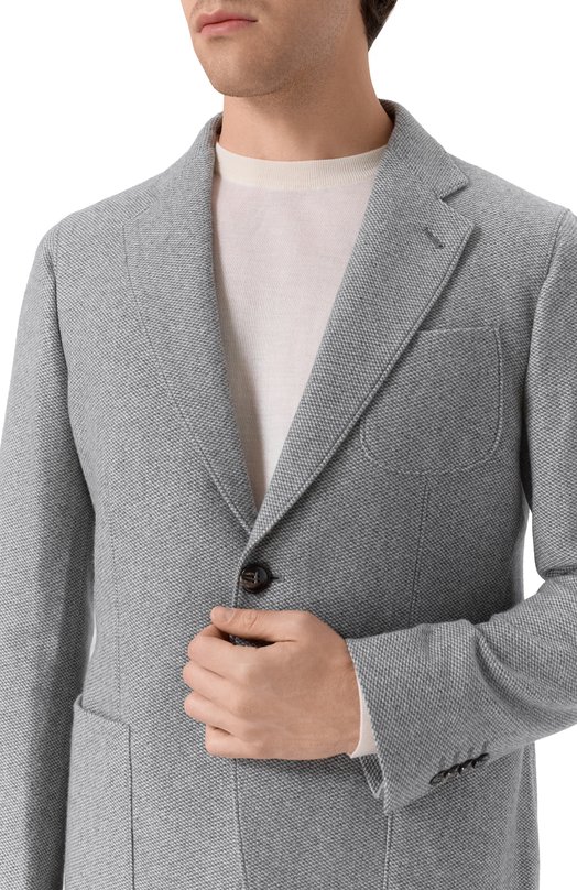Кашемировый пиджак Giorgio Armani GM000140/TE17853 Серый  GM000140/TE17853 Фото 6