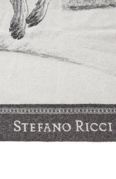 Кашемировый плед волки STEFANO RICCI коричневого цвета по цене 356500 руб., арт. MWA4300090/8394, фото 3 Кашемировый плед волки STEFANO RICCI, арт. MWA4300090/8394, фото 3