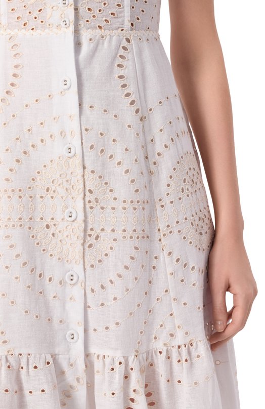 Платье из хлопка и льна Charo Ruiz Ibiza 254614 Белый  254614 Фото 4