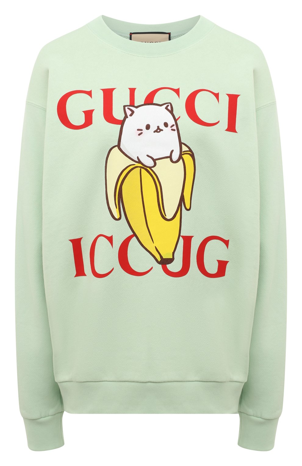 Хлопковый свитшот GUCCI зеленого цвета по цене 113760 руб., арт. 617964 XJDGS, фото 1 Хлопковый свитшот GUCCI, арт. 617964 XJDGS, фото 1