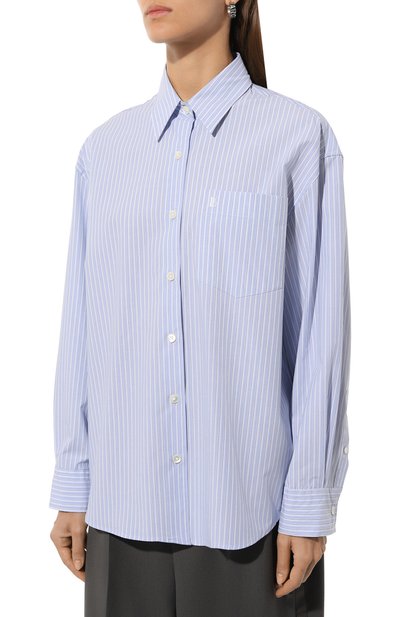 Хлопковая рубашка LOW CLASSIC голубого цвета по цене 33600 руб., арт. L0C23AM_SH010_LU, фото 3 Хлопковая рубашка LOW CLASSIC, арт. L0C23AM_SH010_LU, фото 3