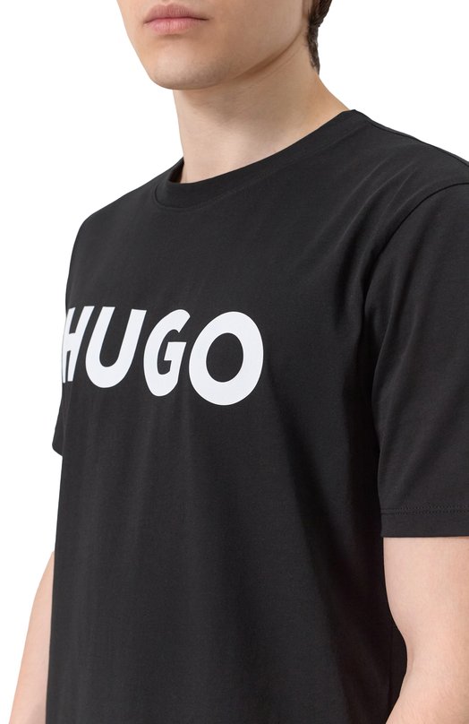 Хлопковая футболка HUGO 50467556 Чёрный  50467556 Фото 5
