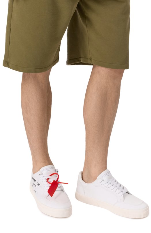 Текстильные кеды New Low Vulcanized Off-White 0MIA293S25FAB002 Белый  0MIA293S25FAB002 Фото 3