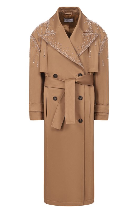 Хлопковый тренч Giuseppe di Morabito 06PSC0031R 16310 Бежевый 06PSC0031R 16310