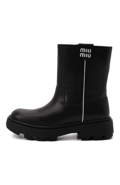 Кожаные полусапоги MIU MIU,  арт. 5U613D-3AQP-F0002-045, фото 4
