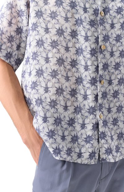 Льняная рубашка KITON, арт. UMC028H0924707, фото 5