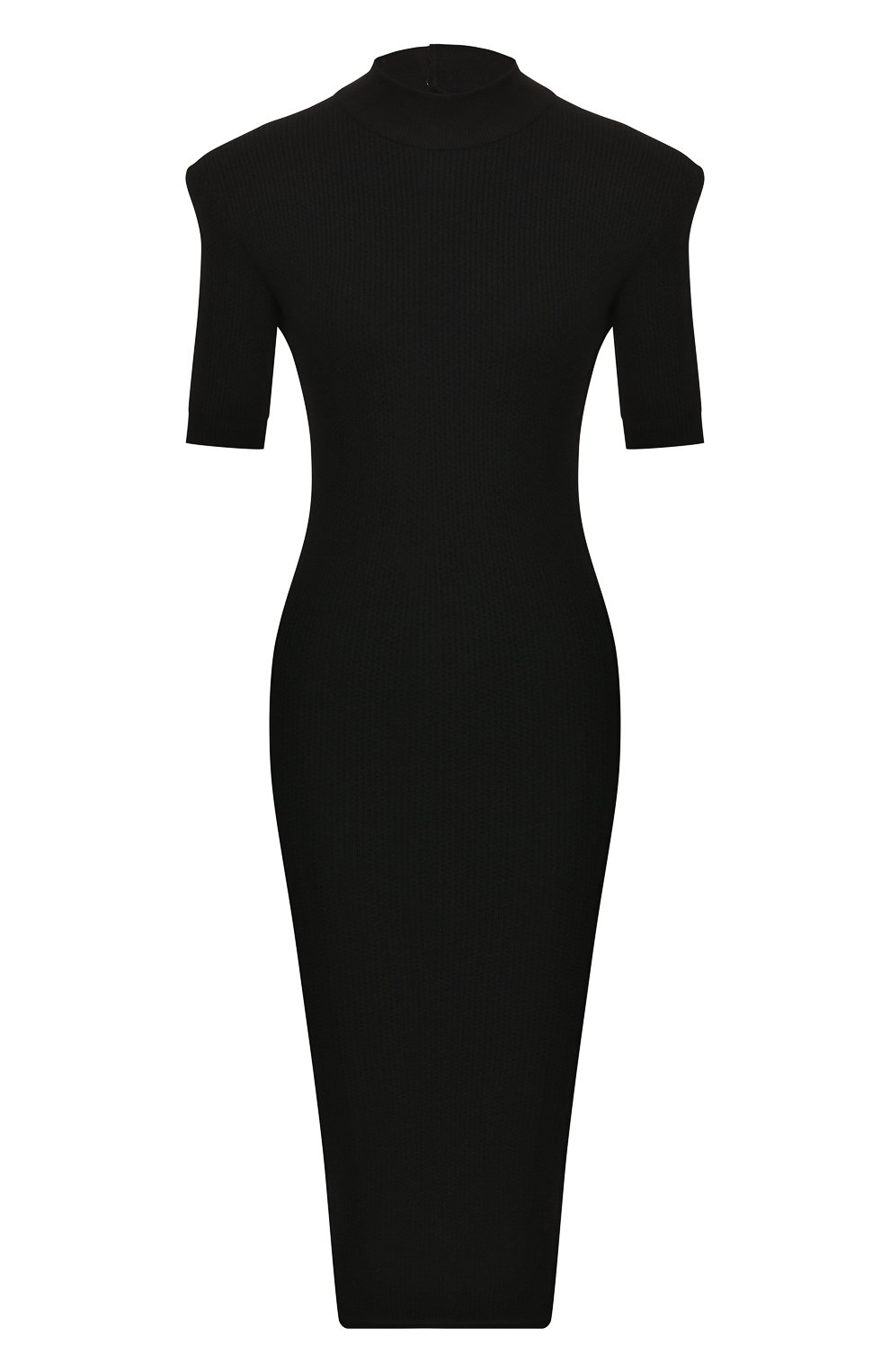 Шерстяное платье BALMAIN черного цвета по цене 154500 руб., арт. SF26372/K488, фото 1 Шерстяное платье BALMAIN, арт. SF26372/K488, фото 1