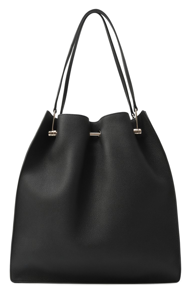 Женская сумка-тоут GIORGIO ARMANI ч�ерного цвета, арт. GW000716/AF14187 | Фото 6 (Материал: Натуральная кожа; Размер: medium)