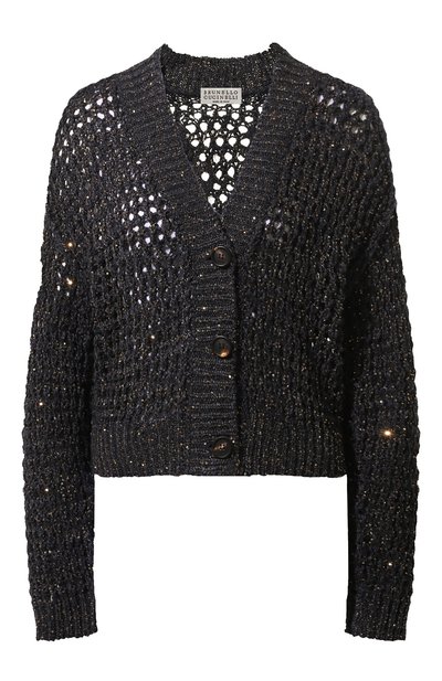Женский кардиган из шелка и льна BRUNELLO CUCINELLI, арт. MEA36BP414