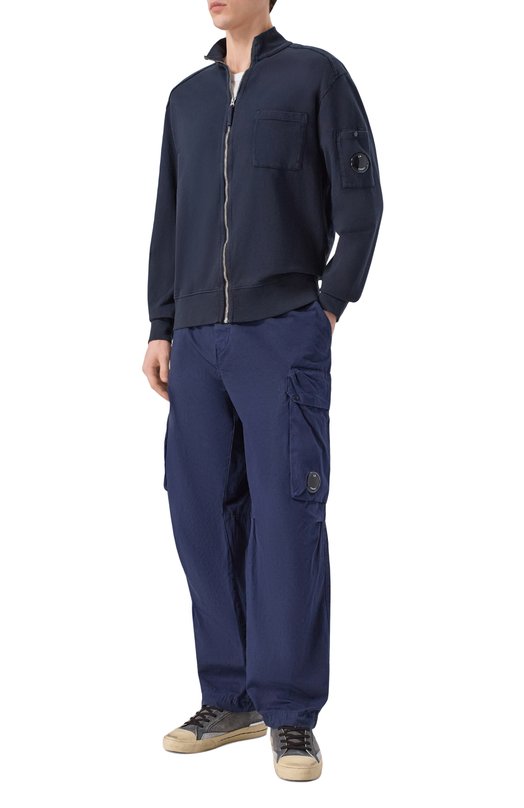 Хлопковая толстовка C.P. Company 20CMSS021A/002246G Синий  20CMSS021A/002246G Фото 2