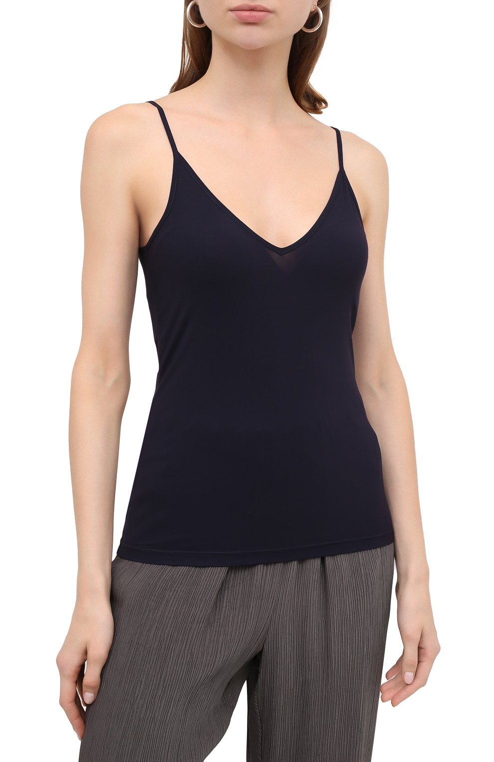 Топ JIL SANDER темно-синего цвета по цене 16850 руб., арт. JSCR705046-WR477108, фото 3 Топ JIL SANDER, арт. JSCR705046-WR477108, фото 3