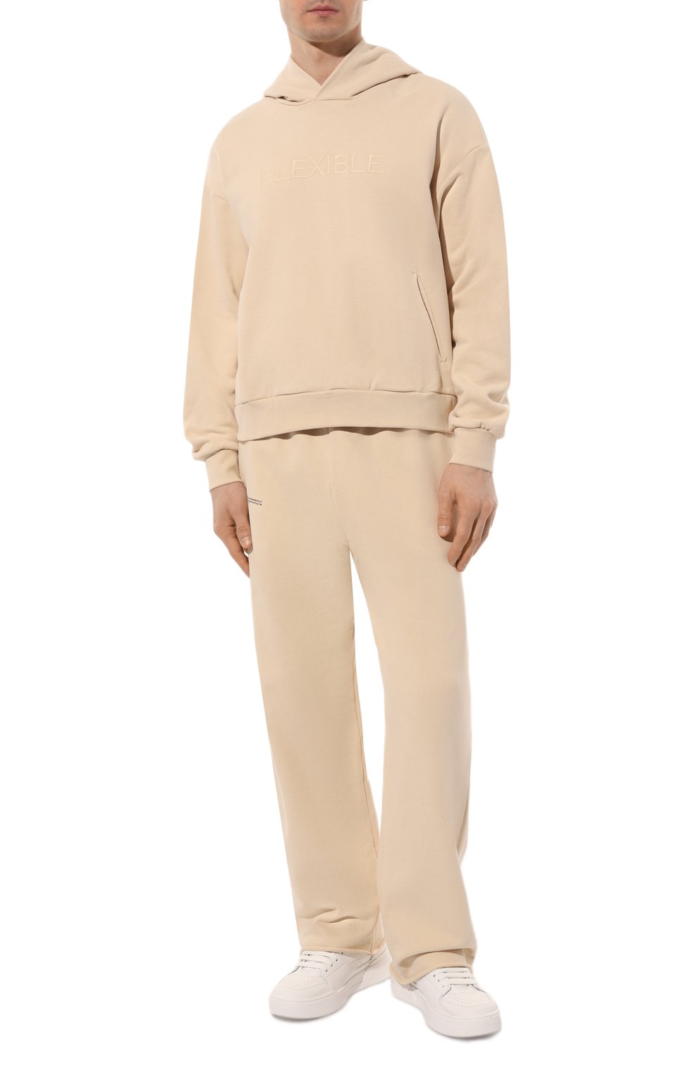 Хлопковое худи PANGAIA бежевого цвета по цене 15820 руб., арт. 365 Flexible Hoodie, фото 5 Хлопковое худи PANGAIA, арт. 365 Flexible Hoodie, фото 5