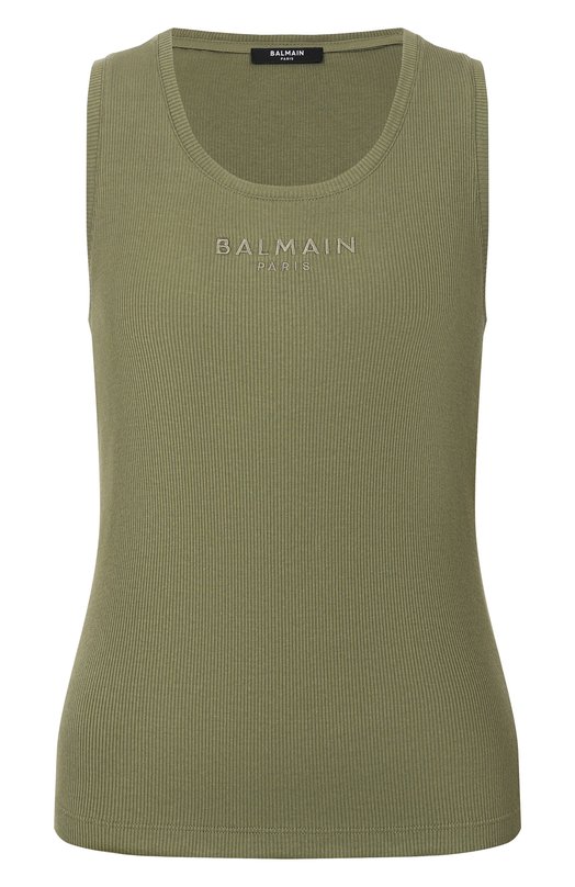 Хлопковая майка Balmain GF0EB075/BD10 Хаки GF0EB075/BD10
