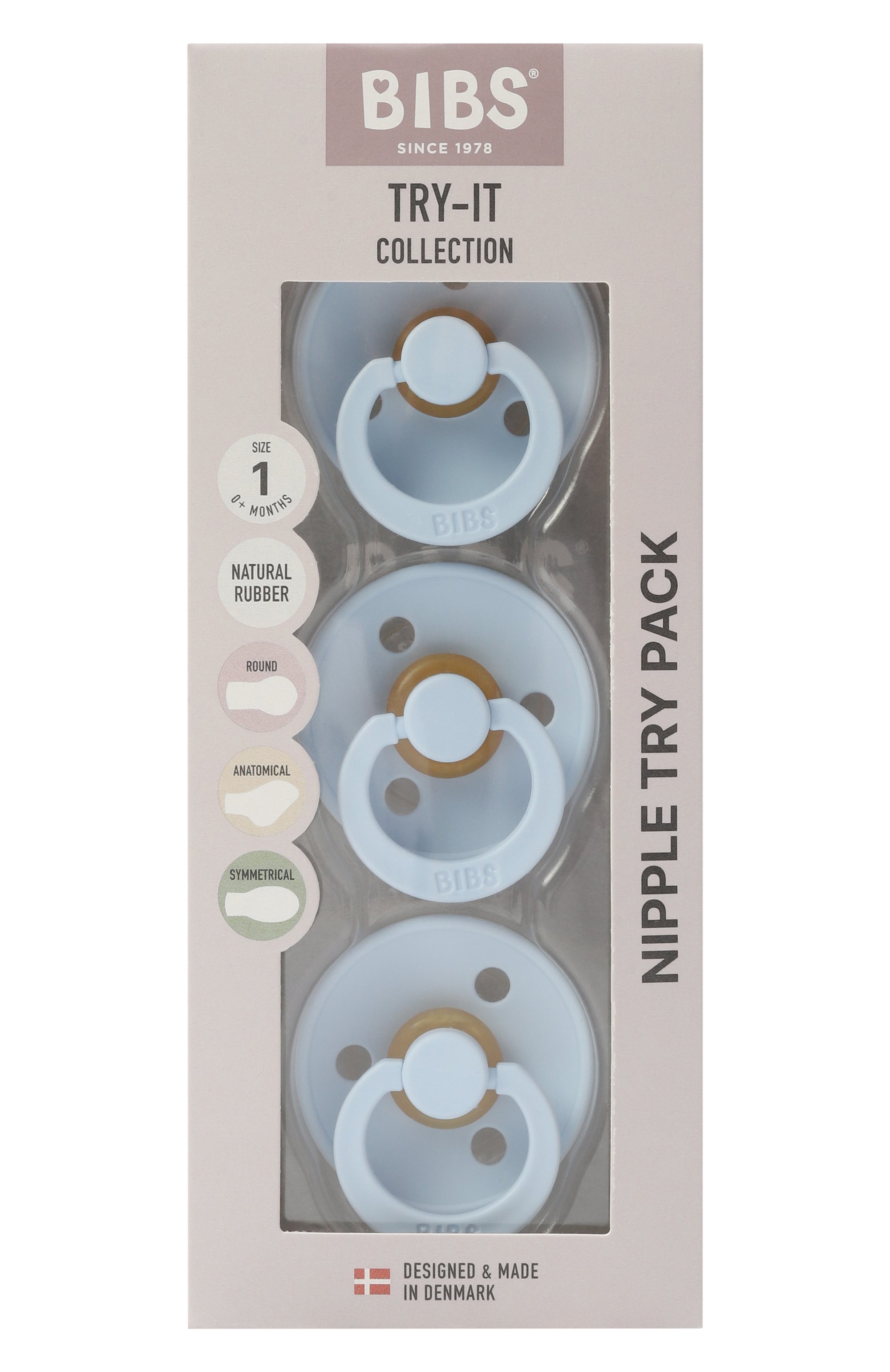 Набор из трех пустышек try-it BIBS, арт. 81343, фото 1