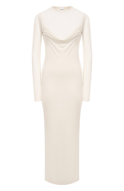 Шерстяное платье Nanushka LIN0RA Кремовый LIN0RA