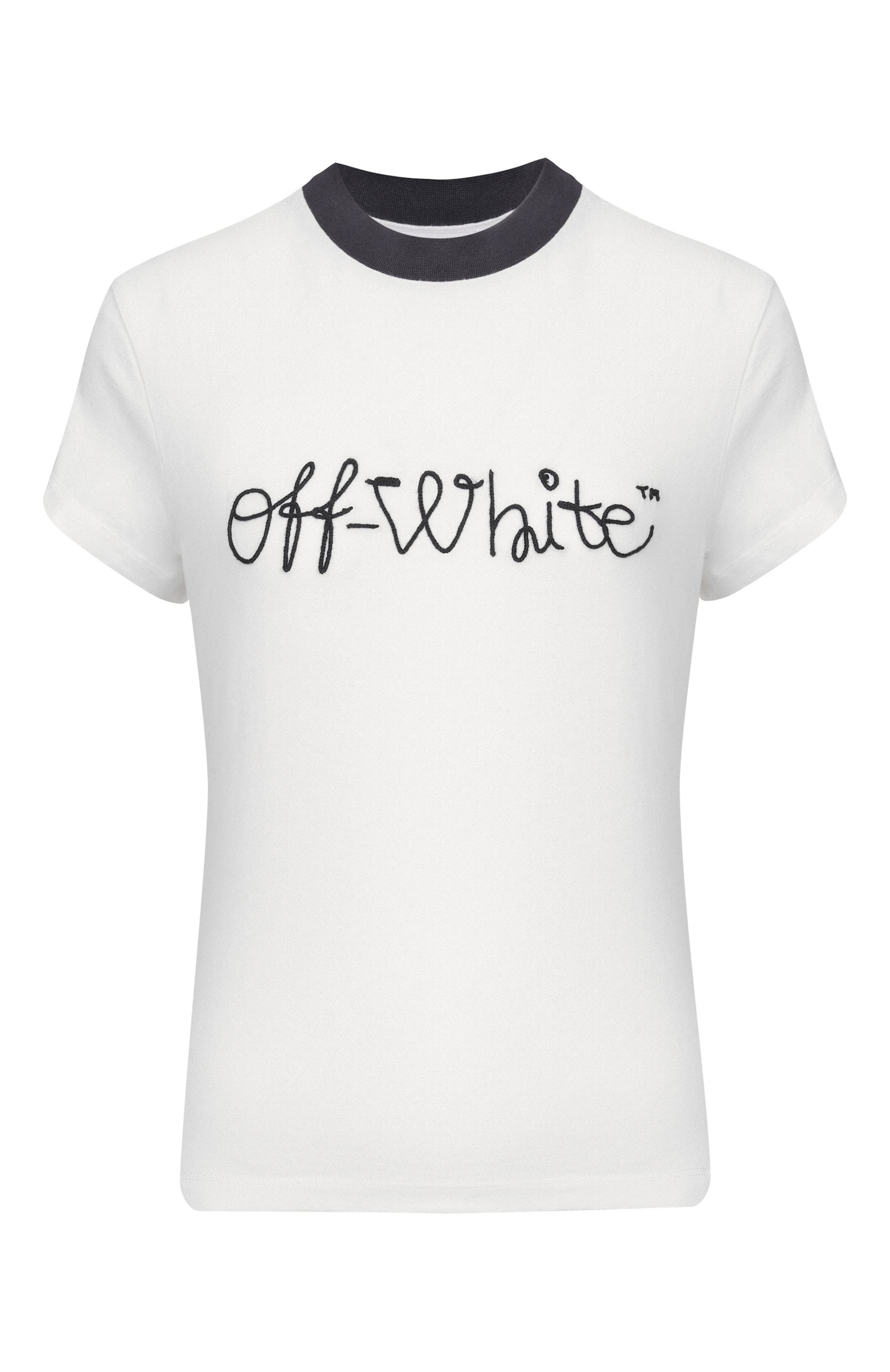 Хлопковая футболка OFF-WHITE, арт. 0WAA112F25JER001, фото 1