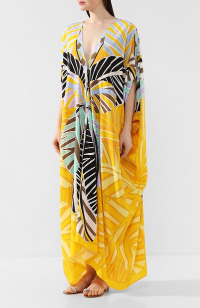 Туника из вискозы EMILIO PUCCI желтого цвета по цене 44250 руб., арт. 0HWL30/0H785, фото 3 Туника из вискозы EMILIO PUCCI, арт. 0HWL30/0H785, фото 3