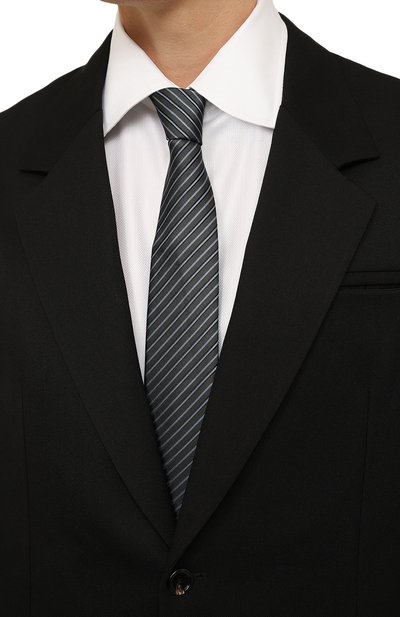 Шелковый галстук GIORGIO ARMANI темно-серого цвета по цене 21500 руб., арт. 360054/3R907, фото 2 Шелковый галстук GIORGIO ARMANI, арт. 360054/3R907, фото 2