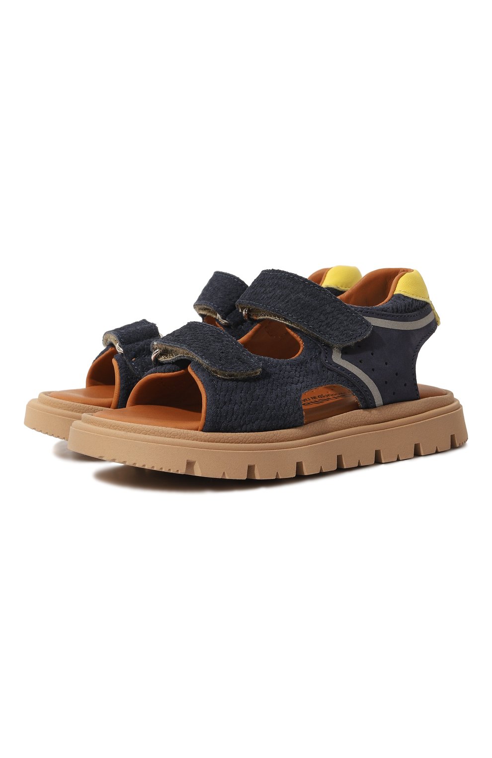 Кожаные сандалии RONDINELLA темно-синего цвета по цене 18450 руб., арт. 0917-3N/30, фото 1 Кожаные сандалии RONDINELLA, арт. 0917-3N/30, фото 1