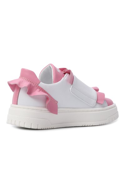 Кожаные кеды MOSCHINO белого цвета по цене 27450 руб., арт. 82979/VAR3, фото 3 Кожаные кеды MOSCHINO, арт. 82979/VAR3, фото 3