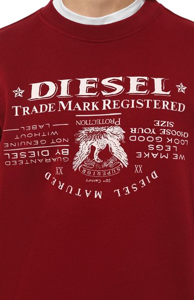 Хлопковый свитшот DIESEL, арт. A03566/0JFAV, фото 5