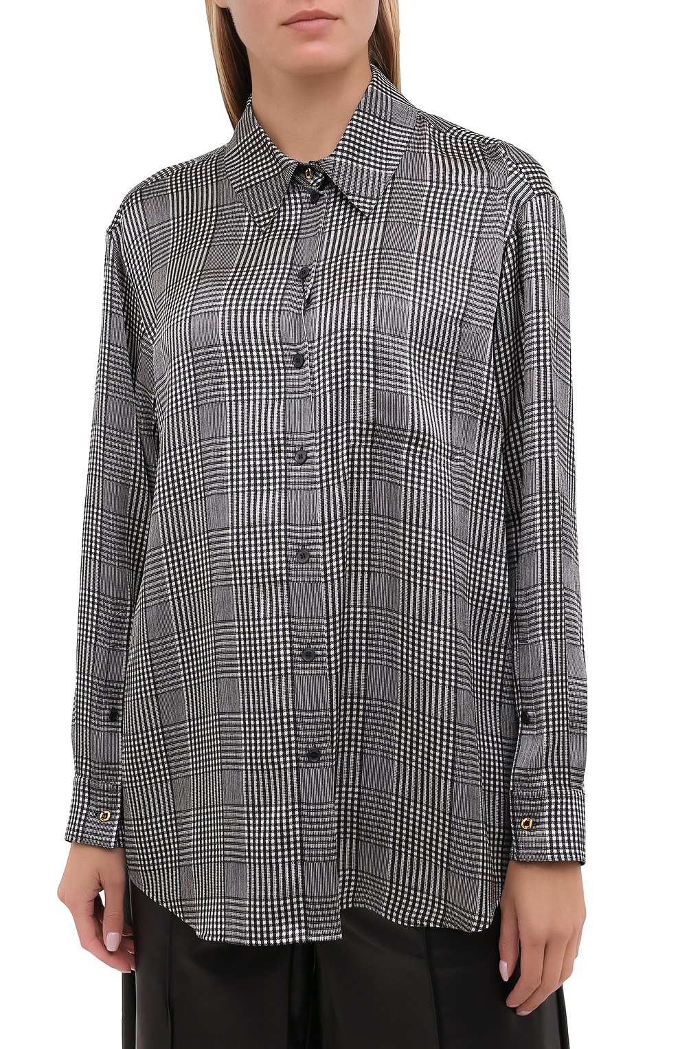 Шелковая рубашка BURBERRY серого цвета по цене 132000 руб., арт. 8030903, фото 3 Шелковая рубашка BURBERRY, арт. 8030903, фото 3