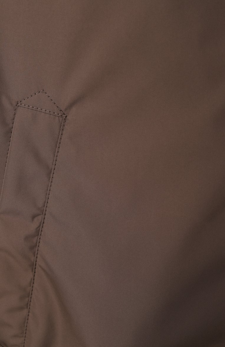 Мужской бомбер CANALI коричневого цвета, арт. 040988U/G02321 | Фото 6 (Драгоценные камни: Проставлено; Рукава: Длинные; Длина (верхняя одежда): Короткие; Материал сплава: Проставлено; Стили: Кэжуэл; Принт: Без принта; Кросс-КТ: бомбер; Материал внешний: Синтетический материал)