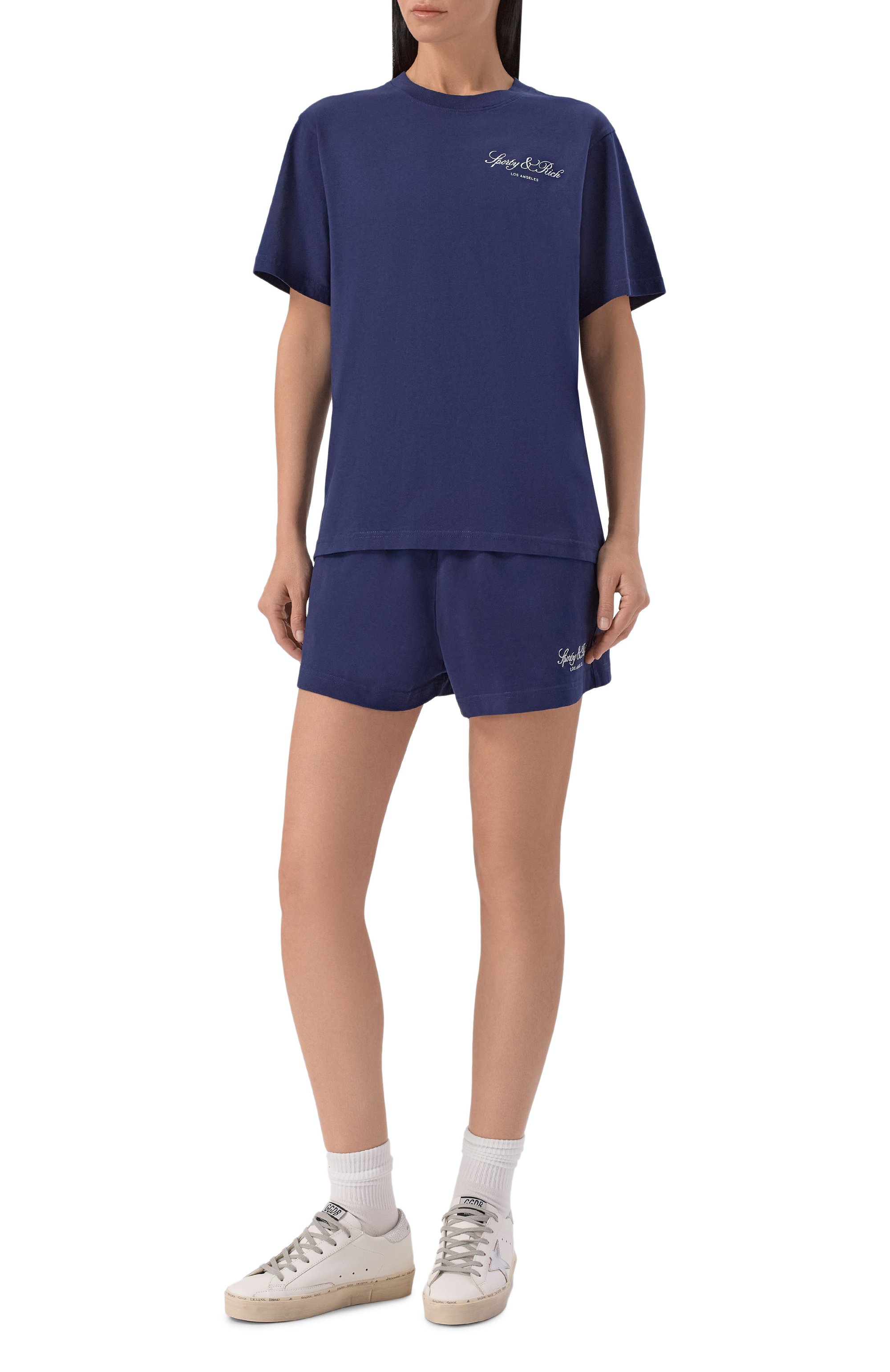 Хлопковая футболка SPORTY AND RICH, арт. T011976269BL106, фото 2