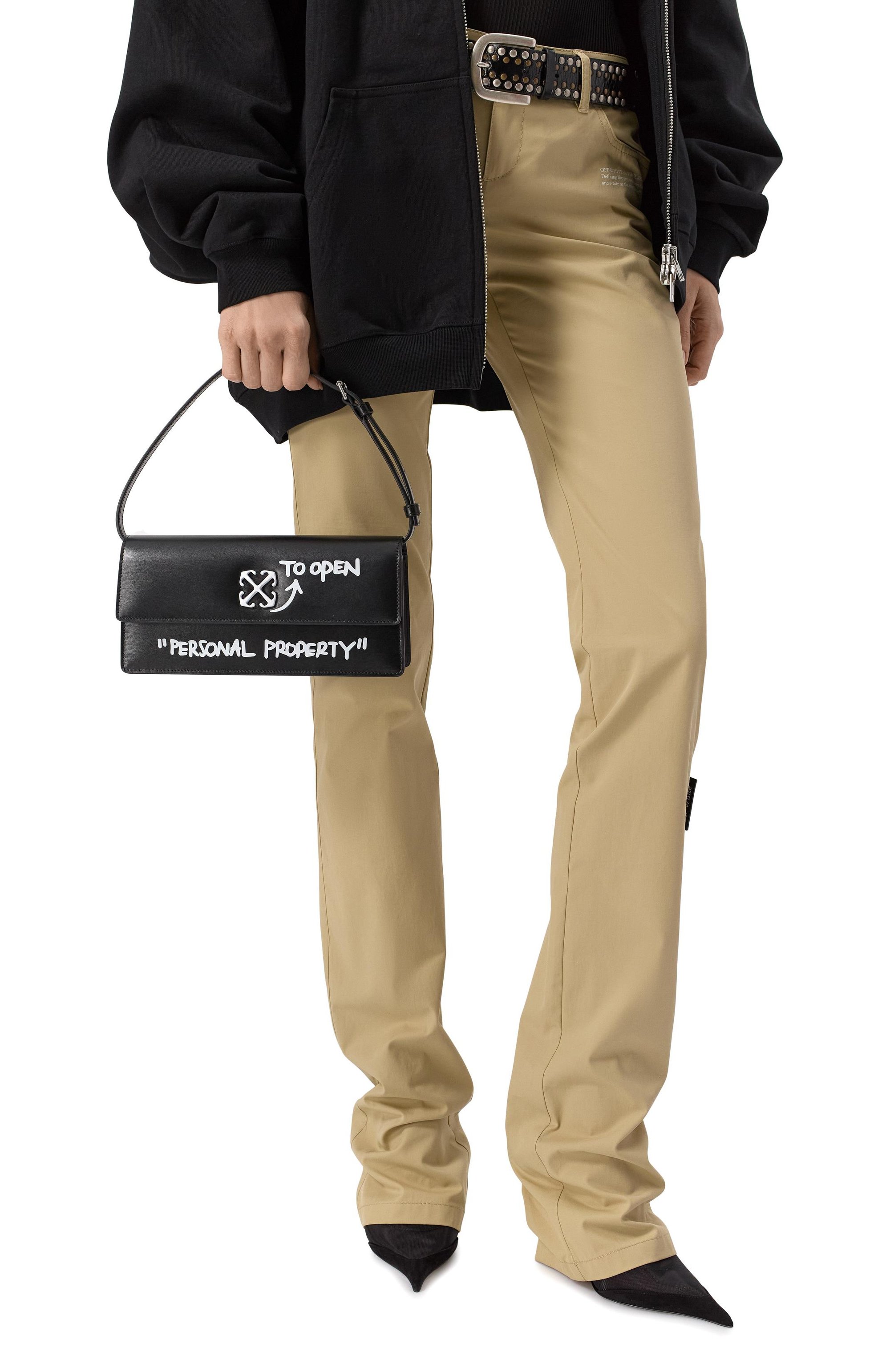 Сумка jitney 1.0 OFF-WHITE, арт. 0WNN172C99LEA002, фото 2