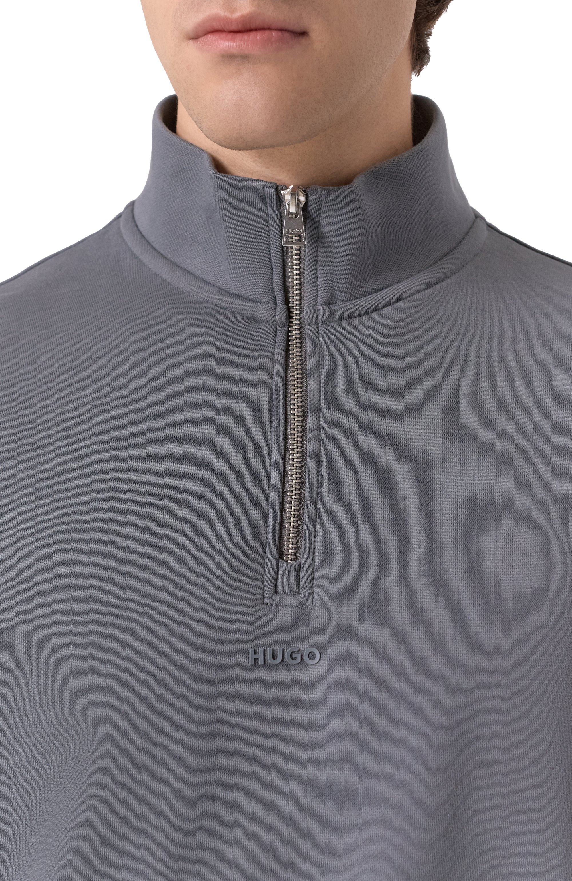 Хлопковый анорак HUGO серого цвета по цене 13600 руб., арт. 50525881, фото 5 Хлопковый анорак HUGO, арт. 50525881, фото 5