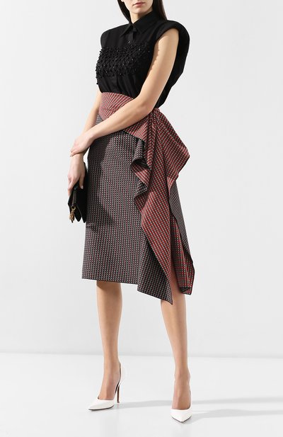 Хлопковая юбка DRIES VAN NOTEN красного цвета по цене 62400 руб., арт. 191-30858-7037, фото 2 Хлопковая юбка DRIES VAN NOTEN, арт. 191-30858-7037, фото 2