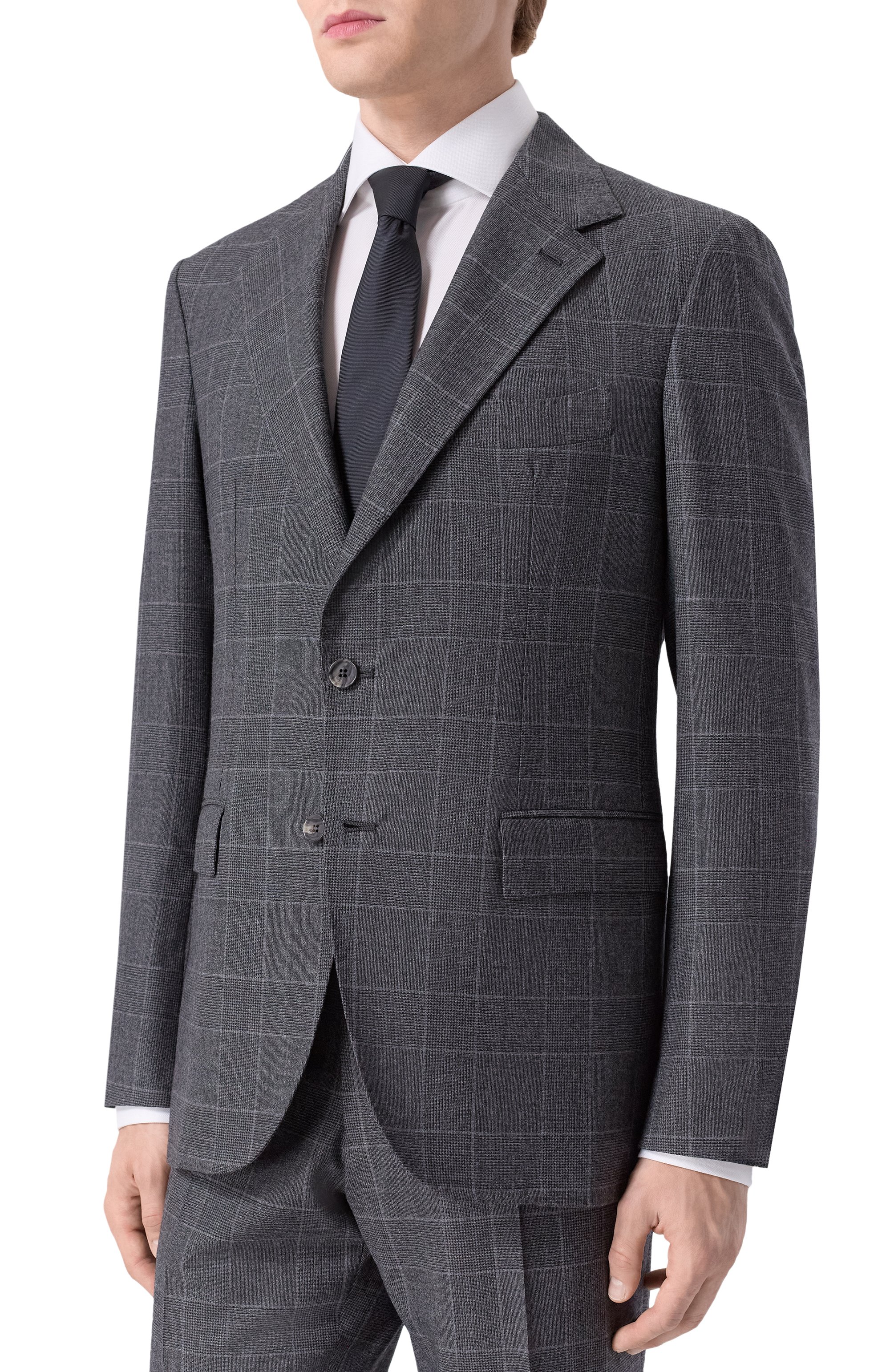 Шерстяной костюм ANDREA CAMPAGNA темно-серого цвета по цене 267500 руб., арт. VATICAN0 SRC/T25209-33/9_SET, фото 2 Шерстяной костюм ANDREA CAMPAGNA, арт. VATICAN0 SRC/T25209-33/9_SET, фото 2