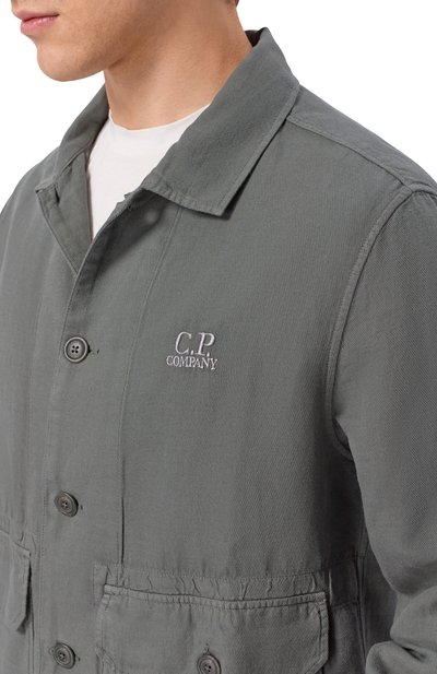 Рубашка из хлопка и льна C.P. COMPANY, арт. 20CM0S228A/006501G, фото 5