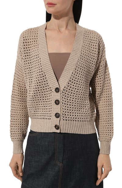 Хлопковый кардиган BRUNELLO CUCINELLI, арт. MDV796806, фото 3