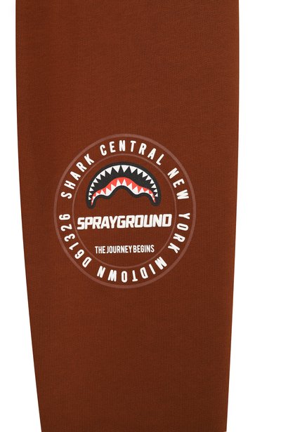 Хлопковые джоггеры SPRAYGROUND, арт. SPY1489GBRWN/SPRAYGR0UND BASIC BAGGY PANTS BRWN, фото 3