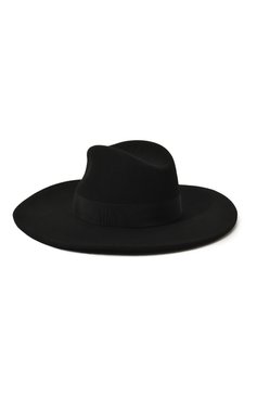 Женская фетровая шляпа FETISH черного цвета, арт. R24 | Фото 3 (Материал: Текстиль, Шерсть; Материал сплава: Проставлено; Нос: Не проставлено)