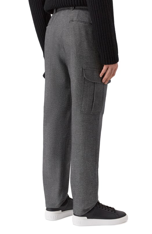 Шерстяные брюки-карго Brioni RP3T0M/0AA0C Серый  RP3T0M/0AA0C Фото 4