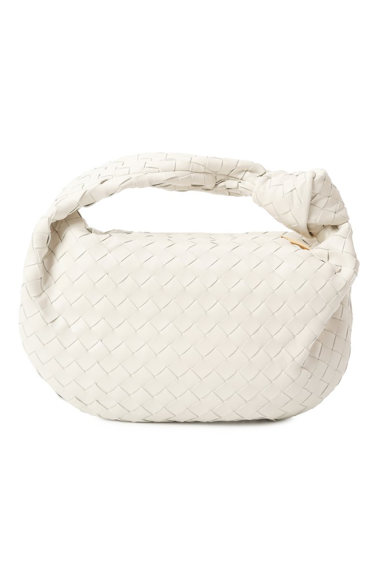 Женская сумка jodie teen BOTTEGA VENETA белого цвета, арт. 690225/VCPP0 | Фото 1 (Материал: Натуральная кожа; Размер: large; Сумки-технические: Сумки top-handle; Автоматизация состава: Проставлено; Автоматизация ТО: Проставлено)