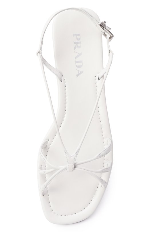 Кожаные сандалии Prada 1X504N/011 Белый  1X504N/011 Фото 6